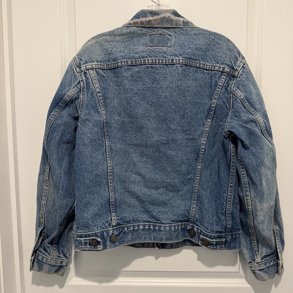 Levis Denim Jean Jacket Mens 40 Vintage 70505 0217 Trucker Red Tab USA Trucker - Picture 5 of 13